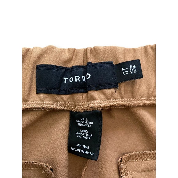 Torrid Pull On High Rise Taper Dress Pant Size 0T In Brown - Picture 5 of 8